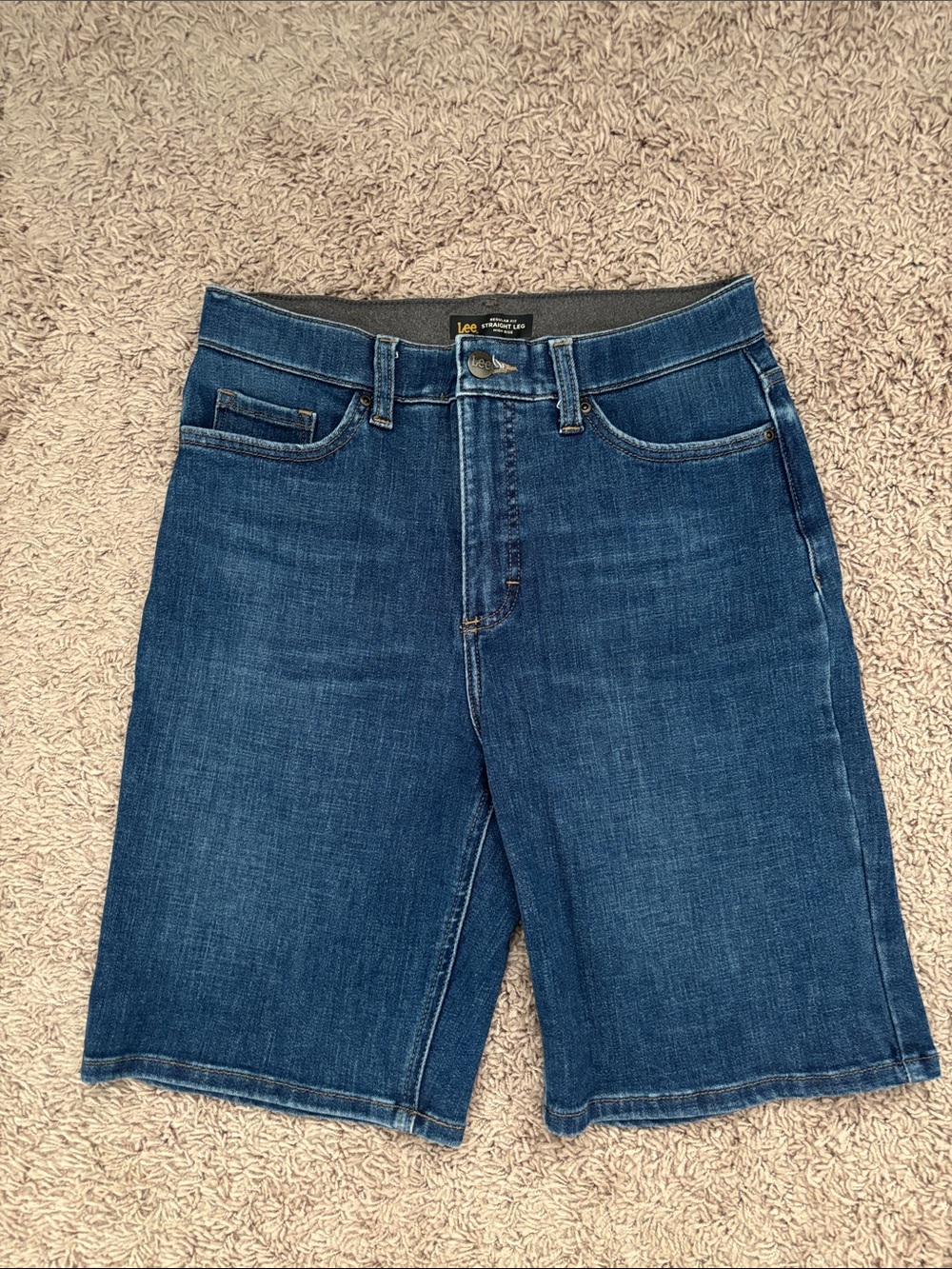Lee Dark Blue Denim Jean Shorts
